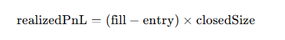 Realized PnL formula diagram